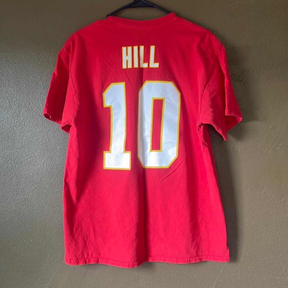 Tyreek Hill KC Chiefs Jersey Short-sleeve T-shirt / Size Large
